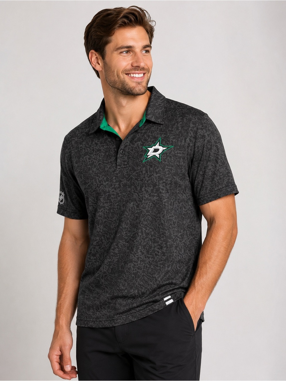 Dallas Stars Fanatics Authentic Pro Jacquard Polo Men’s L NWT NHL $75
